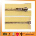 High quality Gold Metal zipper with factory price